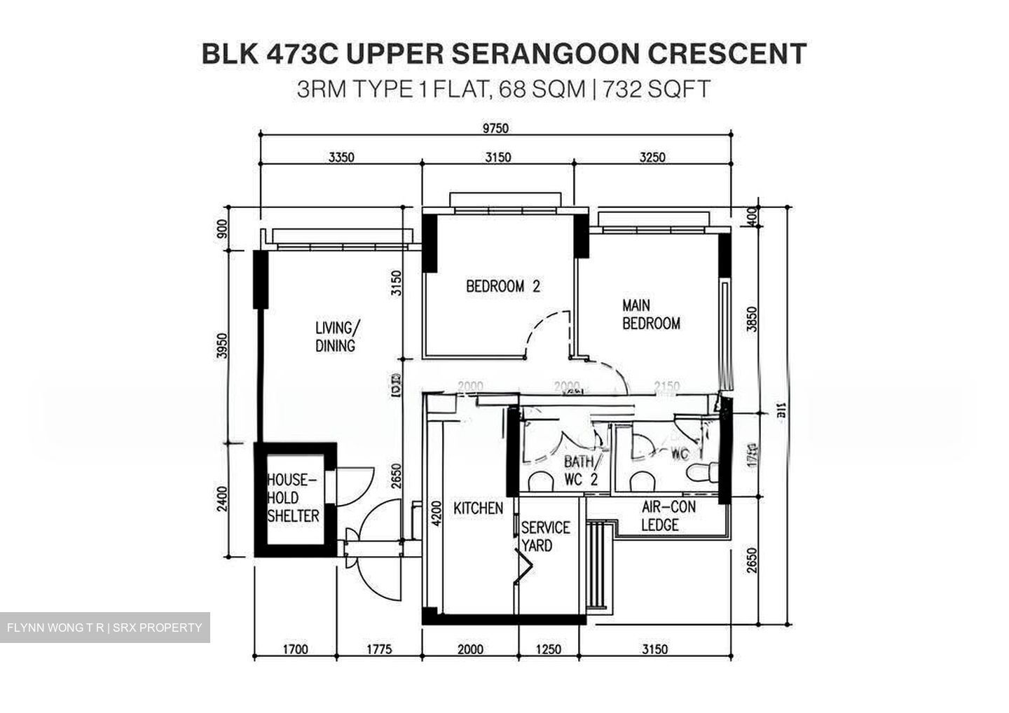 Blk 473C Hougang Parkedge (Hougang), HDB 3 Rooms #618290491